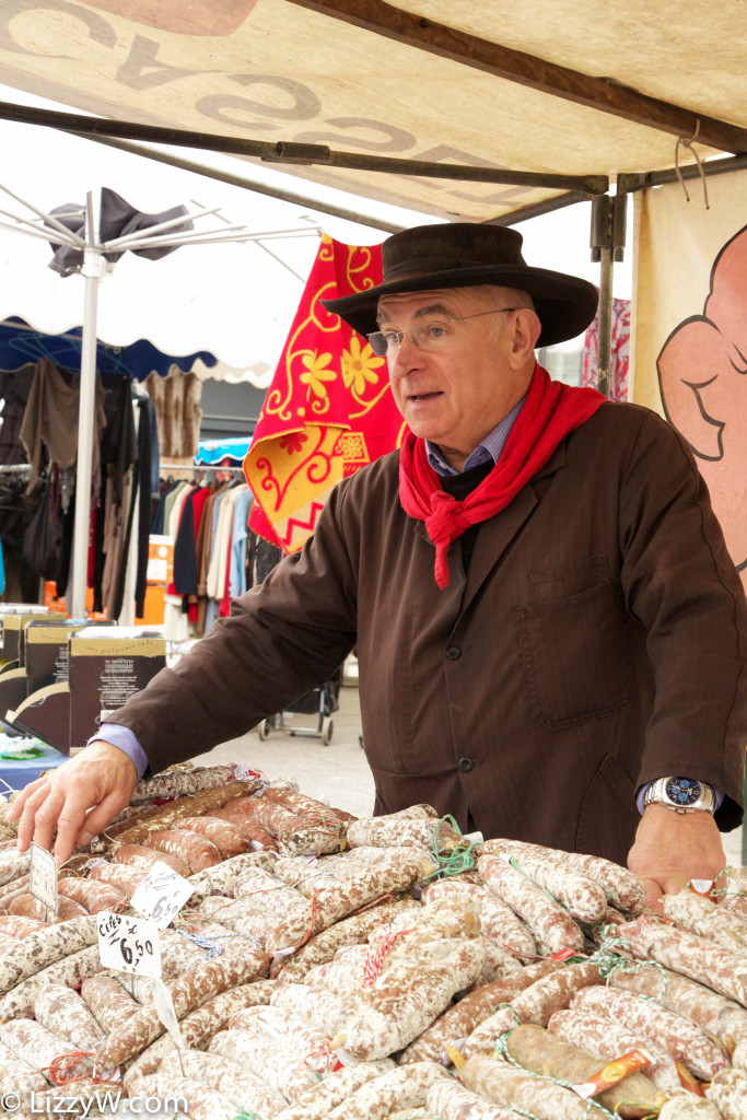 Flirty french sausage salesman