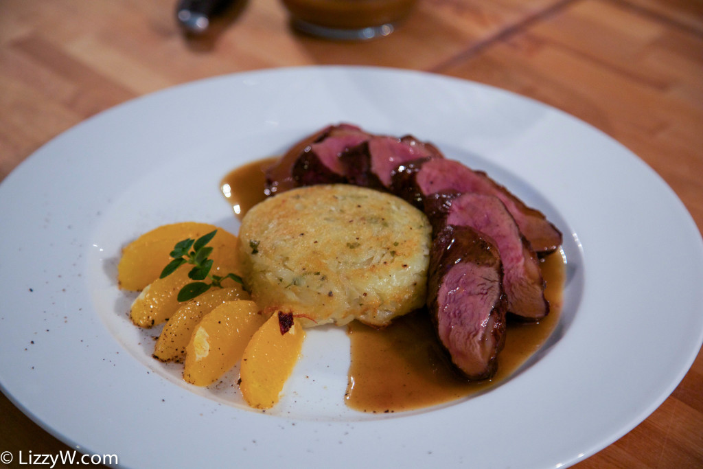 Duck in orange grand marnier sauce