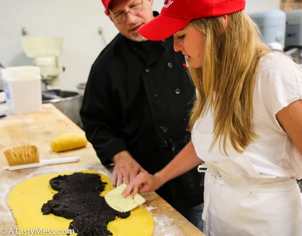 Making poppy seed strudel 