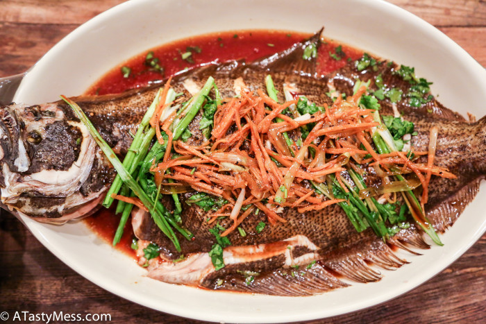 Asian Steamed Whole Fish via ATastyMess.com