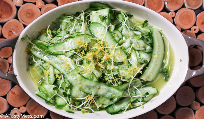 Cucumber Salad via ATastyMess.com