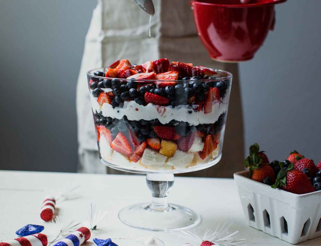 4th of July No Bake Trifle With Lemon Glaze