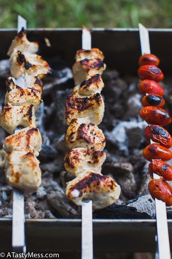 6 Ingredient Grilled Chicken Kebabs