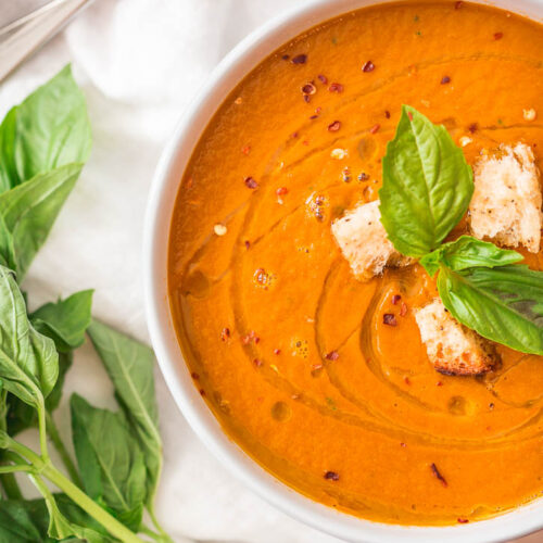 The Best Tomato Basil Soup Recipe EVER